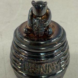 Disney Lunt Tarnish-Resistant Black Winnie the Pooh Honey Pot Trinket Box